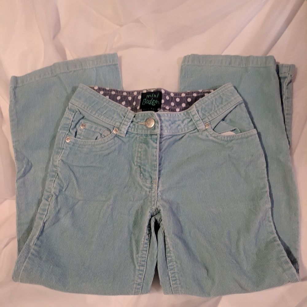 Mini Boden Blue Corduroy Pants Size 6/7 Year